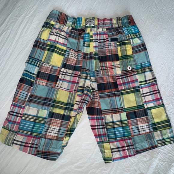 GAP Blue and Green Swim Trunks Vibrant Patchwork Design - Picture 5 of 7